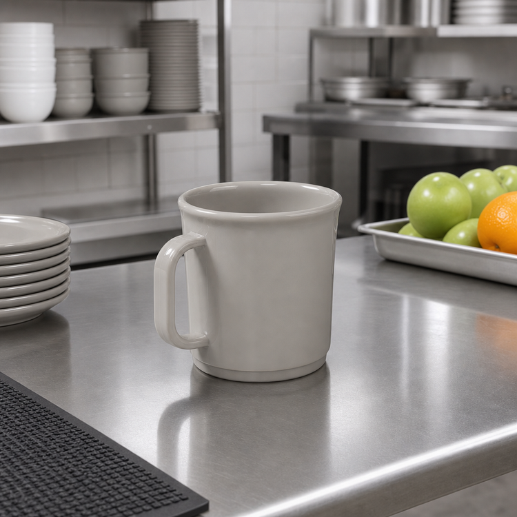 Product image #3 for American Metalcraft Crave Collection 12 oz Shadow Gray Tritan Plastic Mug with Handle