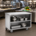 Thumbnail image #2 for Randell Serving Line Mobile Modular Utility Station with Open Shelf Base and 16-Gauge Stainless Steel Top