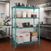 Thumbnail image #2 for EagleGard 4-Tier Wire Shelving Starter Unit, 48 x 24 x 74 Inches, Stationary, Blue-Green Hybrid Epoxy