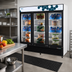 Thumbnail image #2 for Migali Competitor Series® Three-Section Reach-In Glass Door Freezer Merchandiser, 72 Cu. Ft., Bottom Mount, White