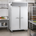 Thumbnail image #2 for Traulsen Spec-Line Two-Section Pass-Thru Heated Holding Cabinet, Standard Depth, Half-Height Solid Doors