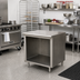 Thumbnail image #2 for Advance Tabco Special Value Economy Open Base Work Table, 48 x 30 Inch, Flat Top, 16 Gauge 304 Stainless Steel