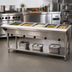 Thumbnail image #2 for Advance Tabco Triumph Supreme 77-3/4-Inch 5-Well LP Gas Hot Food Table with Undershelf and Cutting Board Shelf