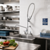 Thumbnail image #2 for T&S Brass EasyInstall 8-Inch Wall Mount Pre-Rinse Add-On Faucet with 18-Inch Swing Nozzle