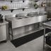 Thumbnail image #2 for Advance Tabco Underbar Basics 4-Compartment Stainless Steel Deck-Mount Bar Sink with Dual 18-Inch Drainboards, 84 Inch