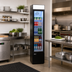 Thumbnail image #2 for Omcan RS-CN-0105-B (48275) Slim 1-Section Glass-Door Merchandiser Refrigerator, 3.7 cu. ft., Bottom-Mount, Black
