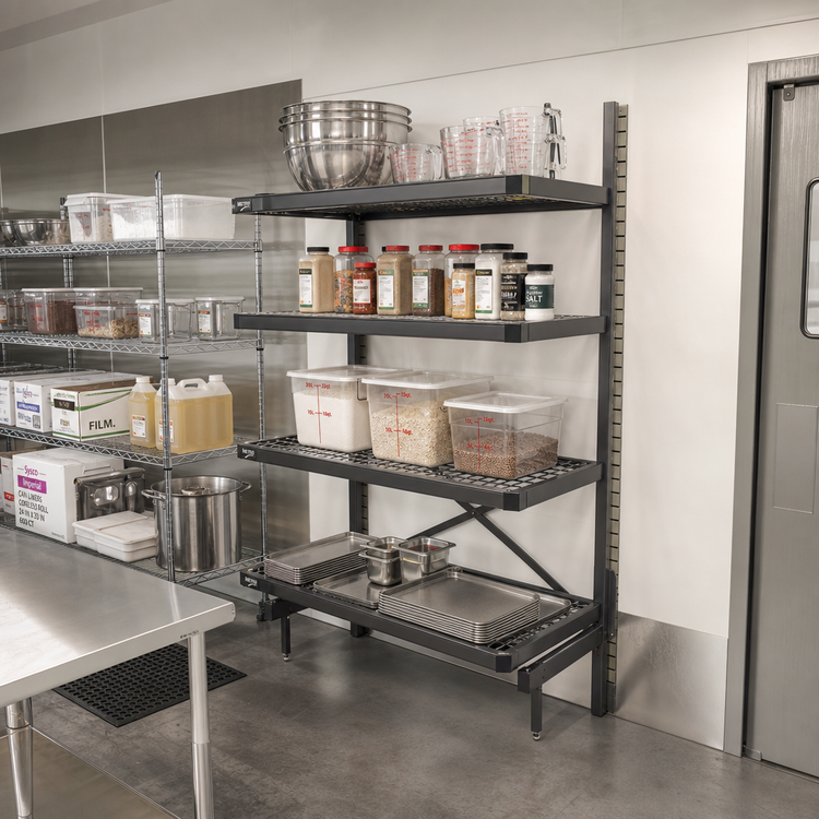 Product image #2 for Metro SmartLever Cantilevered Shelving Add-On Kit for 54 in. W x 30 in. D Shelves