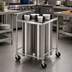 Thumbnail image #2 for Dinex Unheated Mobile Plate Dispenser for 10-1/4 Inch Round Plates, Open Frame, Stainless Steel