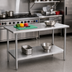 Thumbnail image #2 for Eagle Group Budget Series 48-Inch x 30-Inch 430 Stainless Steel Work Table with Adjustable Undershelf