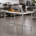 Thumbnail image #2 for Heavy Duty Stainless Steel Work Table with H-Frame Base, 60 x 24 Inches