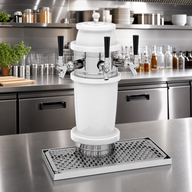 Product image #2 for Glastender Roman 2-Faucet Mirror Finish Glycol-Cooled Draft Dispensing Tower