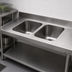 Thumbnail image #2 for Eagle Group FDI-24-24-13.5-2 Two-Compartment Weld-In Sink with 24