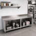 Thumbnail image #2 for John Boos Stainless Steel Work Table with Open Front Cabinet Base, 132 x 24 Inches, 5-Inch Backsplash