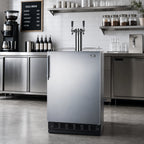 Thumbnail image #2 for Summit Commercial SBC7BRSCF2 Cold Brew Coffee Kegerator, Dual Tap, 5.3 Cu. Ft., Two 1/6-Keg Capacity, Reversible Stainless Steel Door