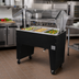 Thumbnail image #2 for Advance Tabco Triumph (Supreme) Ice-Cooled Portable Food Buffet Table with Stainless Steel Top, Open Base, 3-Pan, Black Vinyl Clad, 47-1/8 Inch