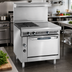 Thumbnail image #2 for Imperial Spec Series Heavy Duty 36-Inch Modular Countertop Gas Range with 3 Open Burners and 3 Hot Tops