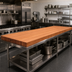 Thumbnail image #2 for John Boos Boos Block American Cherry Edge Grain Kitchen Countertop, 144 x 32 x 3 Inches, Oil Finish