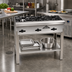 Thumbnail image #2 for Comstock-Castle FHP3S 36-Inch 3-Burner Floor Model Gas Hot Plate with Open Leg Base and Undershelf