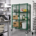 Thumbnail image #2 for Quantum 48 Inch W x 24 Inch D x 63 Inch H Stationary Wire Security Cage with Green Epoxy Finish