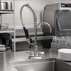 Thumbnail image #2 for BK Resources OptiFlow BKF-4DM-MINI Mini Pre-Rinse Assembly, 4-Inch On-Center Deck Mount, 300 PSI Hose