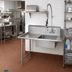 Thumbnail image #2 for John Boos Straight Soiled Dish Table with 20 x 20 x 8 Pre-Rinse Sink, Left-to-Right Operation