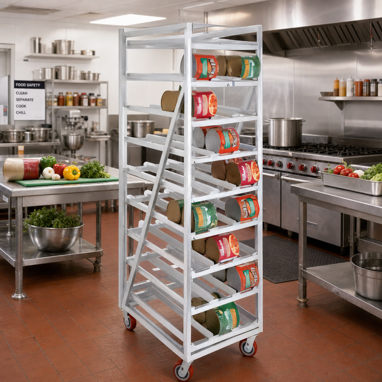 Product image #2 for Channel Manufacturing CSR-99M Mobile Full-Size Heavy-Duty Aluminum Can Rack for #5 and #10 Cans
