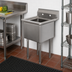 Thumbnail image #2 for Advance Tabco Special Value Series 1-Compartment Fabricated Stainless Steel Sink with 16 x 20 x 12 Inch Bowl, No Drainboards