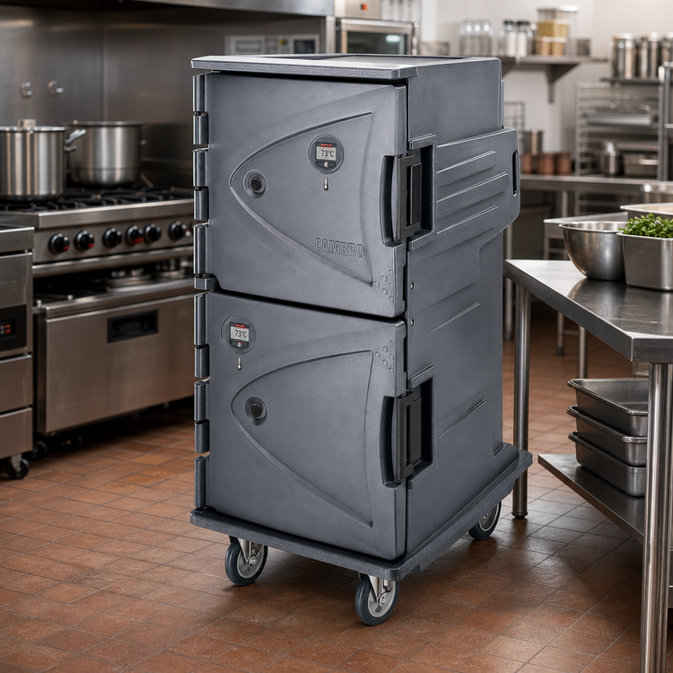 Product image #3 for Cambro Camtherm Tall Profile Hot Holding Cabinet with Celsius Thermometer, Granite Gray