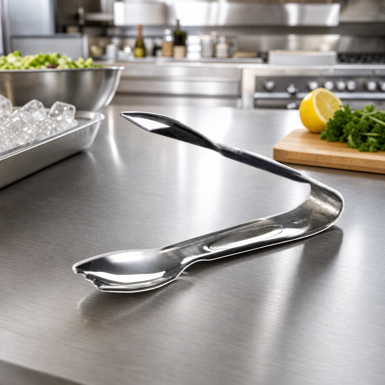 Product image #2 for Mirage 6-Inch 18/8 Stainless Steel Serving & Ice Tongs
