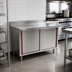 Thumbnail image #2 for Spec-Master Marine Series Enclosed Stainless Steel Work Table with Cabinet Base and Hinged Doors, 14/304 Stainless Steel Top, 60 x 24 Inches