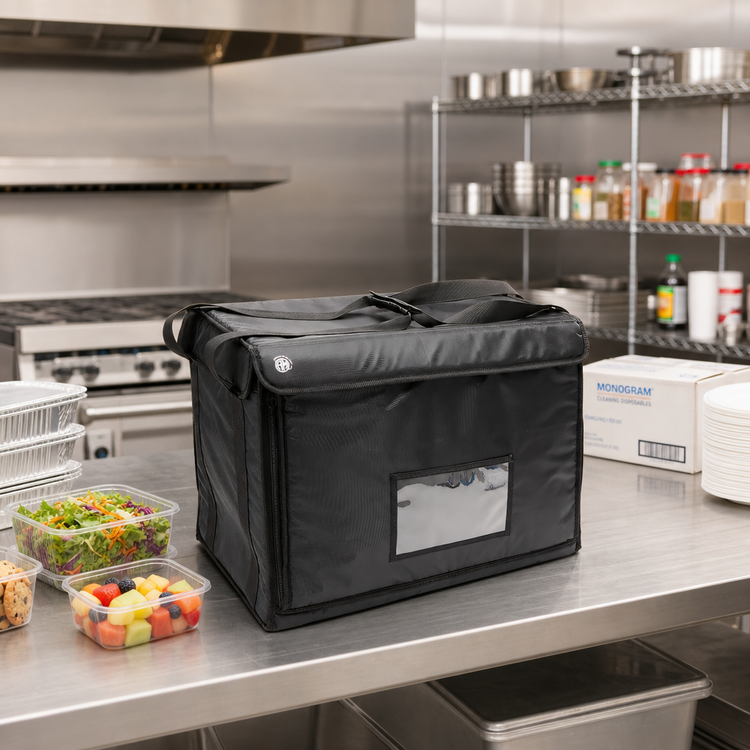 Product image #2 for Deluxe Insulated Catering Delivery Bag, 22 x 13 x 16 Inches, Black