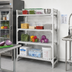 Thumbnail image #3 for Cambro Camshelving Premium 4-Tier Vented Stationary Starter Shelving Unit, 21 x 60 x 72 Inches, Speckled Gray