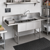 Thumbnail image #2 for BK Resources 18-Gauge 304 Stainless Steel Three-Compartment Sink with Left and Right Drainboards, 18 x 24 x 14-Inch Compartments
