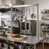 Thumbnail image #3 for 36-Inch Adjustable Table-Mount Pot Rack with Straight Bar and Double-Pronged Hooks