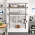 Thumbnail image #2 for Metro SmartWall Tall Wall-Mounted Base Kit with Wire Grid and Wire Shelves