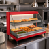 Thumbnail image #2 for Hatco Glo-Ray Designer 3-Pan Dual-Shelf Heated Display Case, Curved Glass, 120V Countertop Hot Food Display