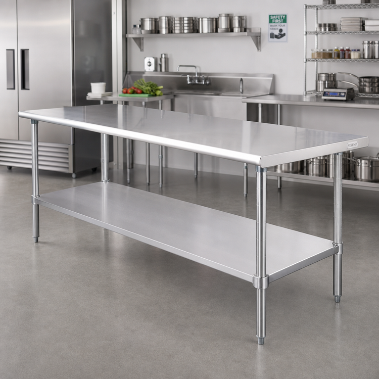 Product image #2 for Adjustable Stainless Steel Undershelf for 96-Inch x 24-Inch x 36-Inch H Work Tables