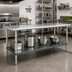 Thumbnail image #2 for Advance Tabco 6-Foot 16 Gauge 304 Stainless Steel Undershelf Upgrade for Work Tables