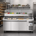 Thumbnail image #2 for KoolMore Commercial 79.5-Inch Granite Top Refrigerated Pizza Prep Counter, 3-Section, Stainless Steel