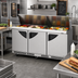 Thumbnail image #2 for Turbo Air Super Deluxe 72-5/8 Inch Wide Three-Section Front Breathing Mega Top Sandwich/Salad Prep Table, 30-Pan