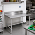 Thumbnail image #2 for Stallion ST6R5-3048GBK-X 48 Inches x 30 Inches Stainless Steel Work Table with 5-Inch Backsplash and Stallion Safety Edge