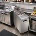 Thumbnail image #2 for Krowne Royal Series 12-Inch Underbar Speed Station with Cabinet Base, Dual Speed Rinsers and Dump Sink