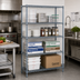 Thumbnail image #2 for Quantum Gray Epoxy Stationary Wire Shelving Starter Kit, 48