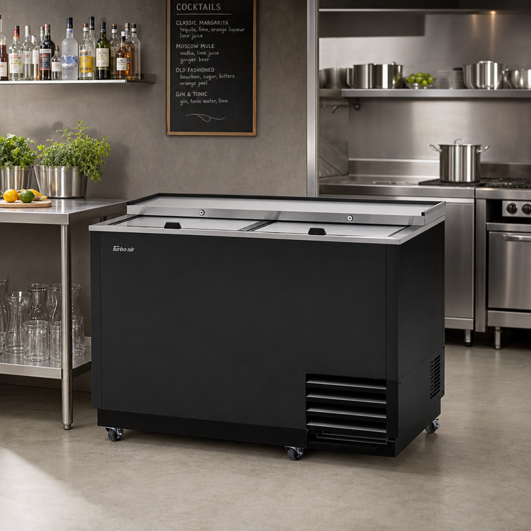 Product image #2 for Turbo Air Super Deluxe 50-Inch Wide Glass Chiller & Froster with Self-Cleaning Condenser