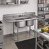 Thumbnail image #2 for Eagle Group 314 Series Two-Compartment Commercial Sink with Left Drainboard, 304 Stainless Steel, 56-5/8 Inch x 27-1/2 Inch