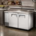 Thumbnail image #2 for True TBB-2-S-HC Two-Section Back Bar Cooler with Stainless Steel Top, Solid Doors and Left-Side Condensing Unit
