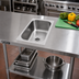 Thumbnail image #2 for Eagle Group Weld-In One-Compartment Stainless Steel Sink with 12 x 20 x 6-1/2 Inch Bowl and 2-Inch Drain