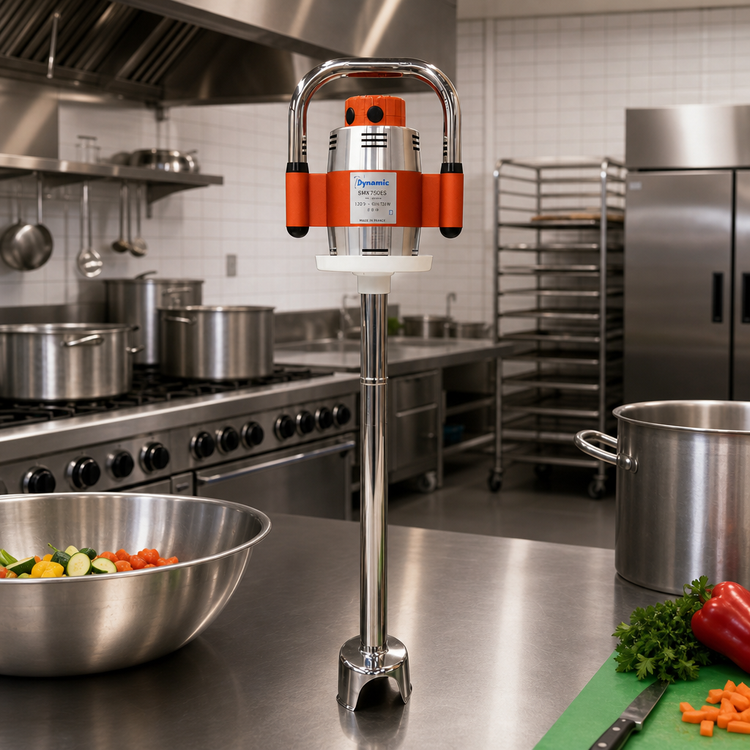 Product image #2 for Dynamic SMX750ES Single-Speed Immersion Blender with 24-Inch Stainless Steel Shaft, Detachable Bell, 60-Gallon Capacity, 115V