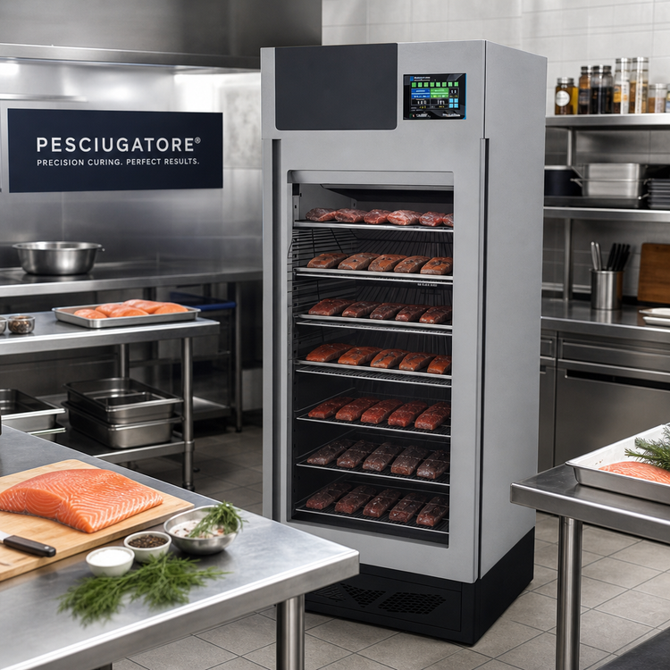 Product image #2 for Pesciugatore® Free-Standing Fish Curing Cabinet with Integrated pH System, 330 lb Capacity, 220V