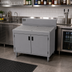 Thumbnail image #2 for Advance Tabco Prestige Supreme 24-Inch Underbar Drainboard Cabinet with 7-Inch Backsplash